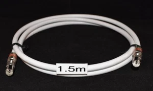 1.5m Pal Male To Pal Male RG6 White Quad Shield Coax Cable TV Antenna Flylead - Picture 1 of 6