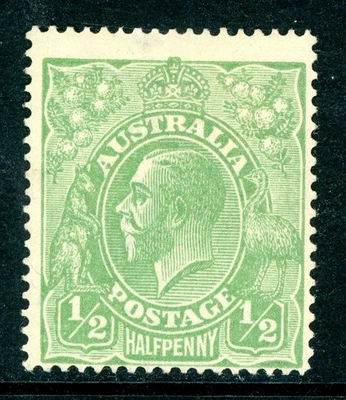 Australia KGV ½p Yellow Green Perf 13x12½ Wmk CrA  Mint Q953  ⭐⭐⭐⭐⭐ - Image 1 of 4