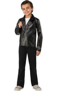 GREASE T-BIRDS JACKET LICENSED CHILD BOYS 1950S FANCY DRESS HALLOWEEN COSTUME - Picture 1 of 2
