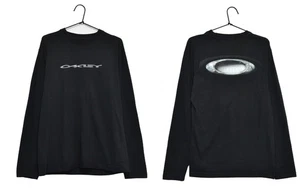 Oakley Y2K Doppio Lato Logo Uomo Nero Manica Lunga Taglia S - Foto 1 di 7