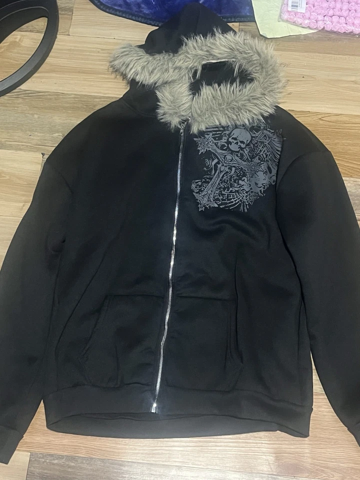 fur hoodie - Image 1 of 1