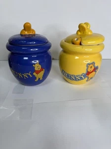 Disney Winnie The Pooh Hunny Pots tarro amarillo tiene un cazo incluido. Set - Imagen 1 de 7