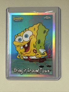2025 Topps Chrome SpongeBob Bring It Around Town Refractor - Picture 1 of 2