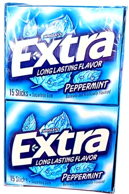 Goma de mascar Wrigley's extra menta sin azúcar 10 paquetes x 15 piezas CADUCIDAD 03/2027 Foto 1 de 4