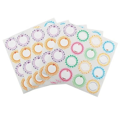 Etiquetas de tapa de tarro de albañil de 80 piezas etiquetas de enlatado extraíbles sup... Foto 1 de 4