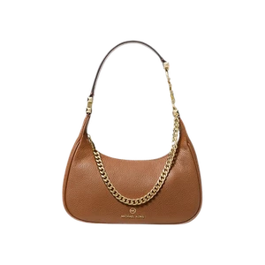 Michael Kors Piper Small Pebbled Leather Shoulder Bag Luggage - Picture 1 of 2