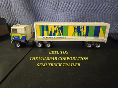 ERTL  VALSPAR CORPORATION PAINT AND COATINGS  SEMI TRUCK & TRAILER TOY SET — 第 1/4 张图片