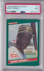 1986 DONRUSS ROOKIES BARRY BONDS #11 * PIRATES *  MINT PSA 9 - Picture 1 of 1