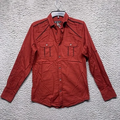 INC Para Hombres XS Rede Abotonado Manga Larga Doble Botón Bolsillos Rayas en Contraste Foto 1 de 4