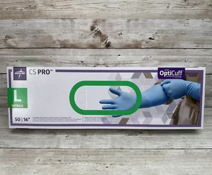 MEDLINE CS Pro 16" Cuff Nitrile Exam Gloves *1 Box* Extended Cuff Size: LARGE - Picture 1 of 6