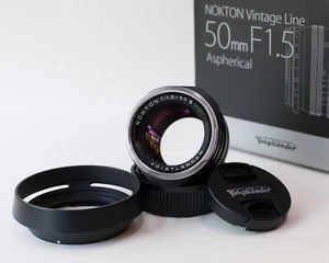 Voigtlander NOKTON Vintage 50mm F1.5 II Aspherical, 6-bit coded, w/ Haoge hood - Picture 1 of 6