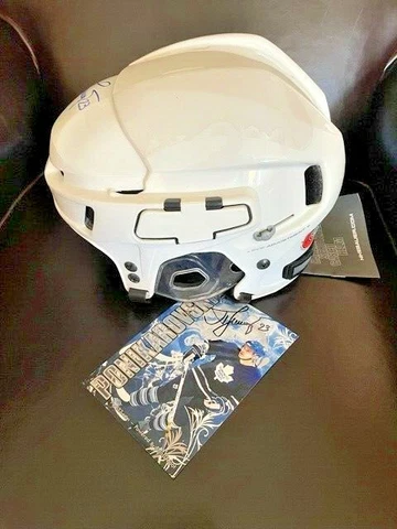 Former Toronto Maple Leafs player - Alexei Ponikarovsky #23 - autographed helmet Cover