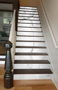 3D Blanco Mármol 172NA Elevadores de Escaleras Decoración Foto Mural Calcomanía Papel Pintado Fay - Imagen 1 de 5