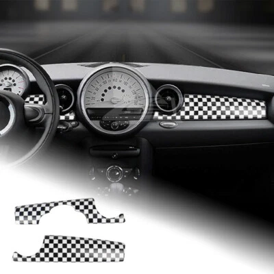 For Mini Cooper R55 R56 R57 2009-2013 Dashboard Panel Decorative Cover Trim ABS - Imagem 1 de 4