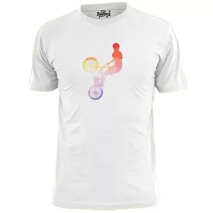 Herren T-Shirt BMX Stunt Rider Farbe 180 360 Endo Wheelie Backflip - Bild 1 von 2