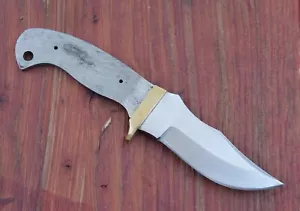 7” Blank Knife Fixed Blade Full Tang Brass Guard DIY Knifemaking - Picture 1 of 4