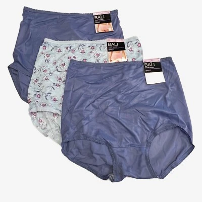 3 Bali Skimp Skamp Brief Panty M 6 Full Coverage Nylon Panties NWT 2633 MEDIUM - Image 1 of 4