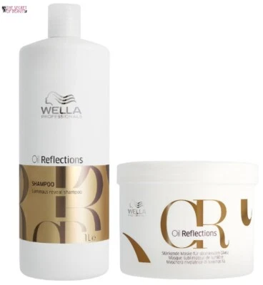 Wella Olio Riflettente Shampoo 1000ml/Maschera 500ml Luminoso Rivelazione o Set/Kit