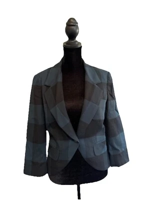 Blazer “Elizabeth and James” Ivy para mujer 6 mezcla de lana búfalo cuadros un botón Foto 1 de 4