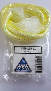 EVERGLOW PIPING- XL" Fl.Yellow " Pearlescent,glow in the dark mylar piping - Picture 1 of 2
