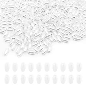 1600pcs Oat Rice Beads for Jewelry Making,4 x 8mm White Pearl Oval Pearl Bead... - Picture 1 of 7