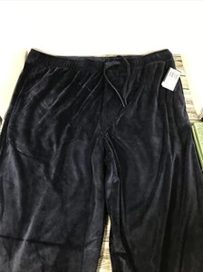 NWT $50 IZOD Mens XLT Fleece Navy Blue Sleep Pants Soft - Picture 1 of 7