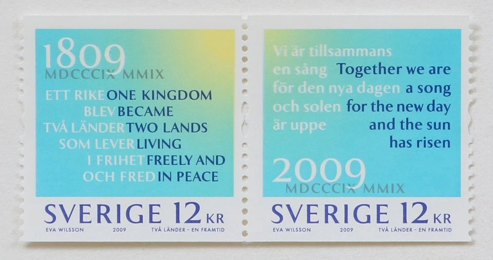 Par horizontal de estampillas en bobina de Suecia 2009 Ducado de Finlandia Scott #2612 MNH Foto 1 de 1