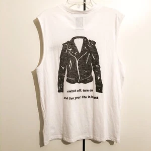 Zoe Karssen White/Black Biker Print Vest - Picture 1 of 3