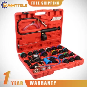Universal Radiator Pressure Tester Vacuum Type Cooling System Refill Tool Set - Picture 1 of 10