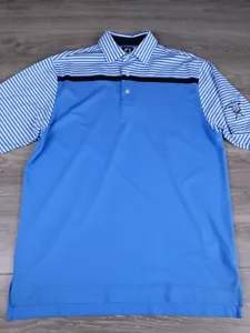 Polo da golf FootJoy FJ da uomo M Performance logo mazza da golf blu - Foto 1 di 9