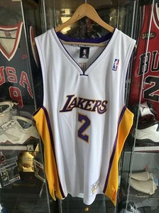 AUTHENTIC ADIDAS 2010 LAKERS NBA FINALS DEREK FISHER JERSEY Size 52 XXL - Picture 1 of 12