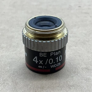 Nikon BE Plan 4x/0,10 ∞/- WD 25 Mikroskop Objektiv  - Bild 1 von 6