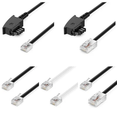 Telefonkabel Routerkabel RJ11 RJ45 TAE-F Kabel DSL VDSL ISDN FAX Router Telefon - Bild 1 von 2