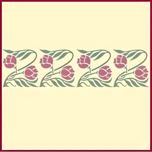 Jugendstil Bordüre 4 Schablonen - Internationale Dekokunst - Die kunstvolle Schablone - Bild 1 von 7