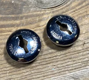 VINTAGE SUPER DURALIUM FORGED CRANK CAPS CRANKSET DUST CAPS VINTAGE ROAD BICYCLE - Picture 1 of 2