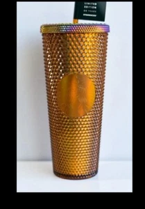 Starbucks Gold Studded Tumbler 24oz - Venti 50th Anniversary Gold Limited Edition - Bild 1 von 5