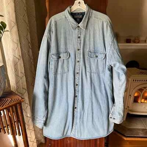 Vintage Men's Shaver Lake Denim W/ warm Lining Shirt Jacket shacket 2XL - Picture 1 of 13