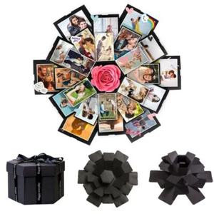 Explosion Gift Box, Handmade Exploding Photo Album Preassembled Surprise Black - Picture 1 of 11