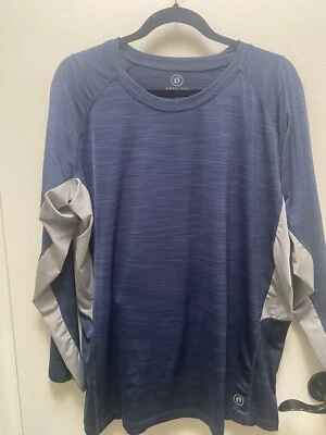 Hang Ten Shirt UV Protection UPF 50+ Long Sleeve Blue Mens Size L Tee Sun TShirt - Image 1 of 4