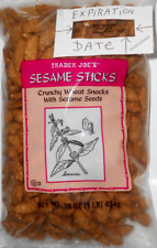 Trader Joe's Sesame Sticks Crunchy Wheat  Snacks 16 Ounce Bag 1 Pound 454g