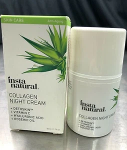 Kollagen Nacht Anti-Aging-Creme - Anti-Falten-Feuchtigkeitscreme natürlich Bio 1,7 oz - Bild 1 von 6