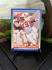 1990 Score Reuben Davis #356 Football Card