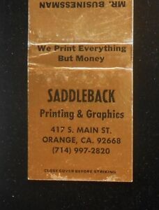1960 Saddleback impression & graphiques 417 S. Main St. Pas d'argent impression orange CA