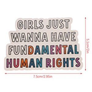 Empowerment & Reproductive Rights Weatherproof Vinyl Sticker Feminist & Roe - Photo 1/10