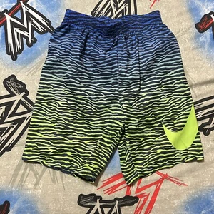 Nike Swim Trunks Green/Blue Tiger Fade Swoosh Youth L Shorts - Picture 1 of 4