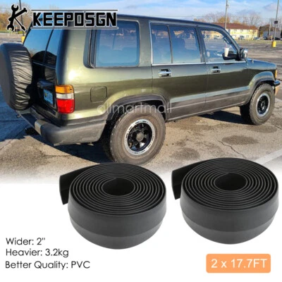 PVC Car SUV Flexible Wheel Extend Fender Flares Molding Trims for Isuzu Trooper - Image 1 of 4