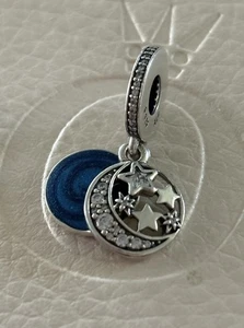 Authentic Pandora Vintage Night Sky Dangle Charm 791993CZ - Picture 1 of 7