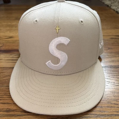Шляпа Supreme Gold Cross S с логотипом New Era шерстяная резинка размер 7 3/8 Streetwear SS24 - Изображение 1 из 4