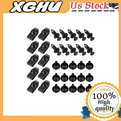 35PCS For INFINITI Engine Under Cover Splash Shield Guard M6 Bolts & U-nut Clips - Изображение 1 из 4