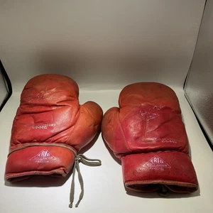 Guantes de Boxeo Modelo Autografiados Rocky Graziano Trío Hollander De Colección TIENEN DESGASTE - Imagen 1 de 6